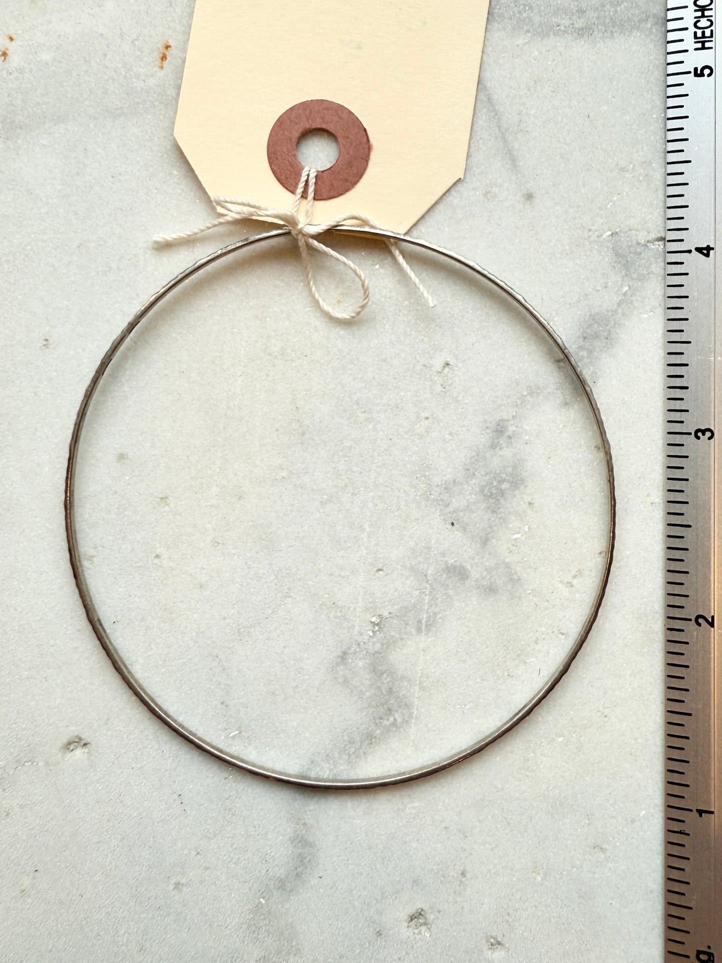 Silver Etched Lines Bangle