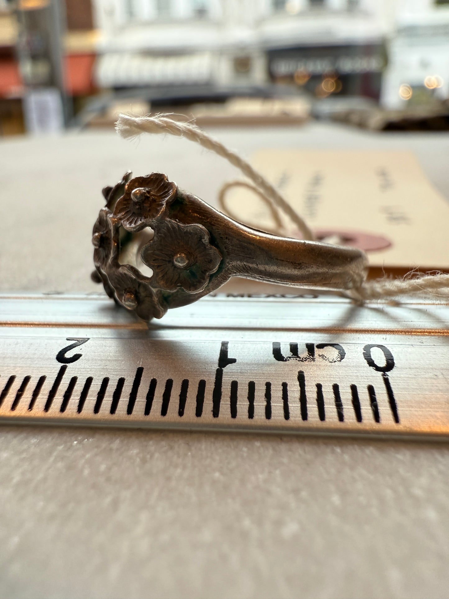 Silver Floral Cluster Ring