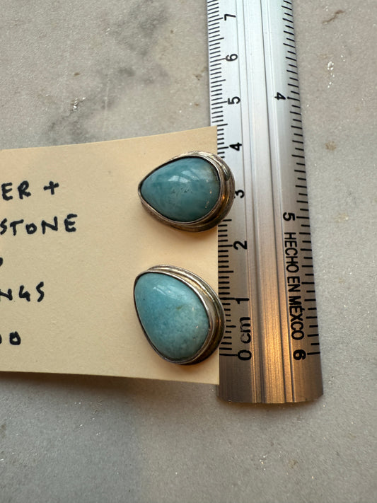 Silver + Bluestone Drop Earrings