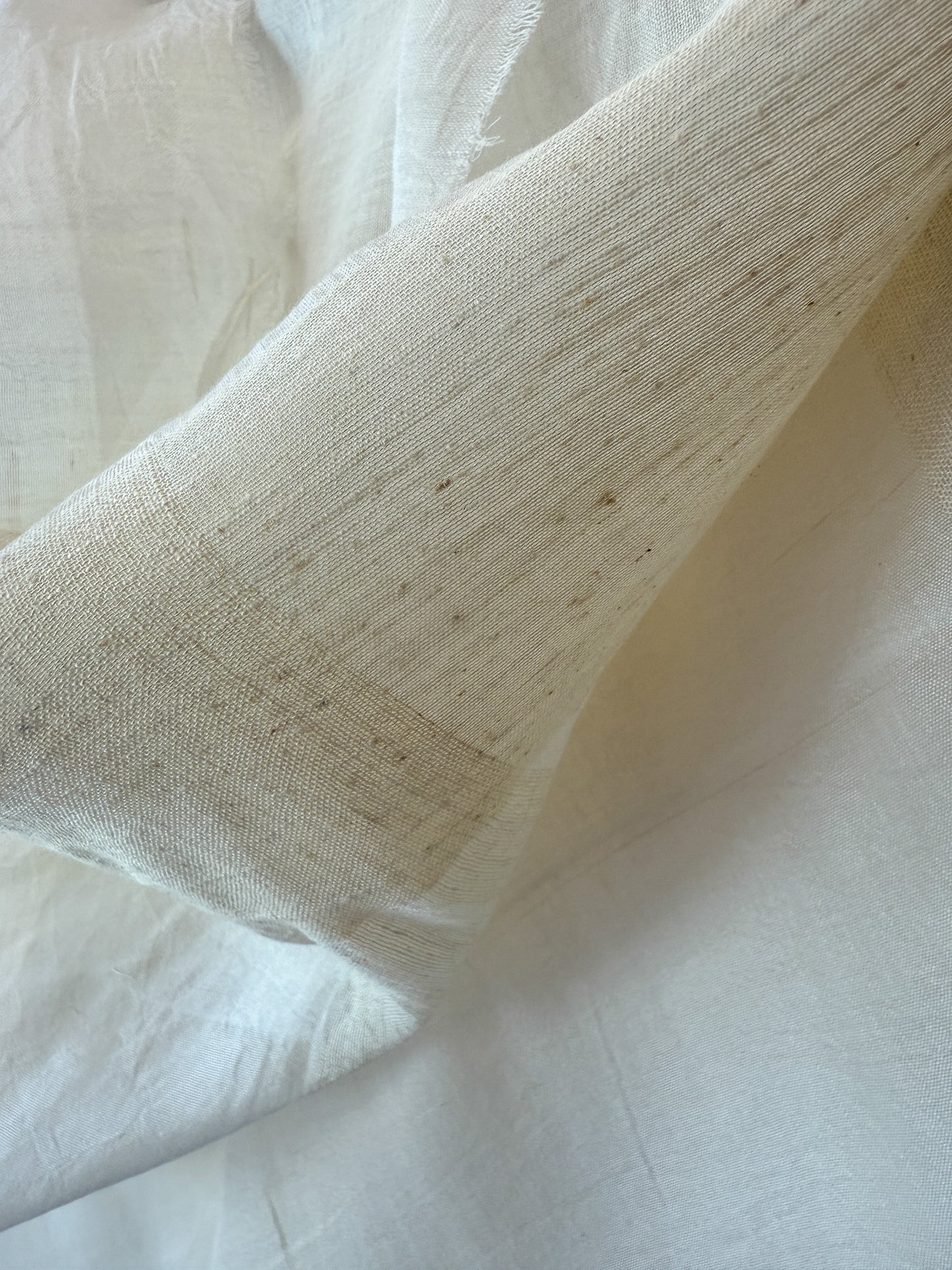 Undyed Silk Noil Check