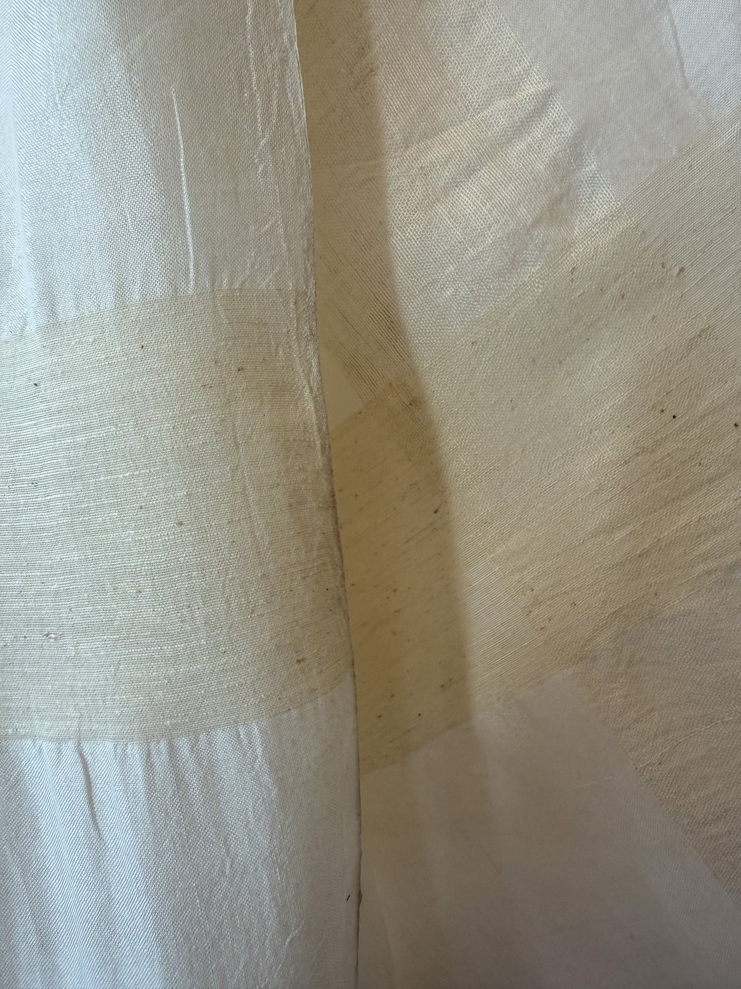 Undyed Silk Noil Check