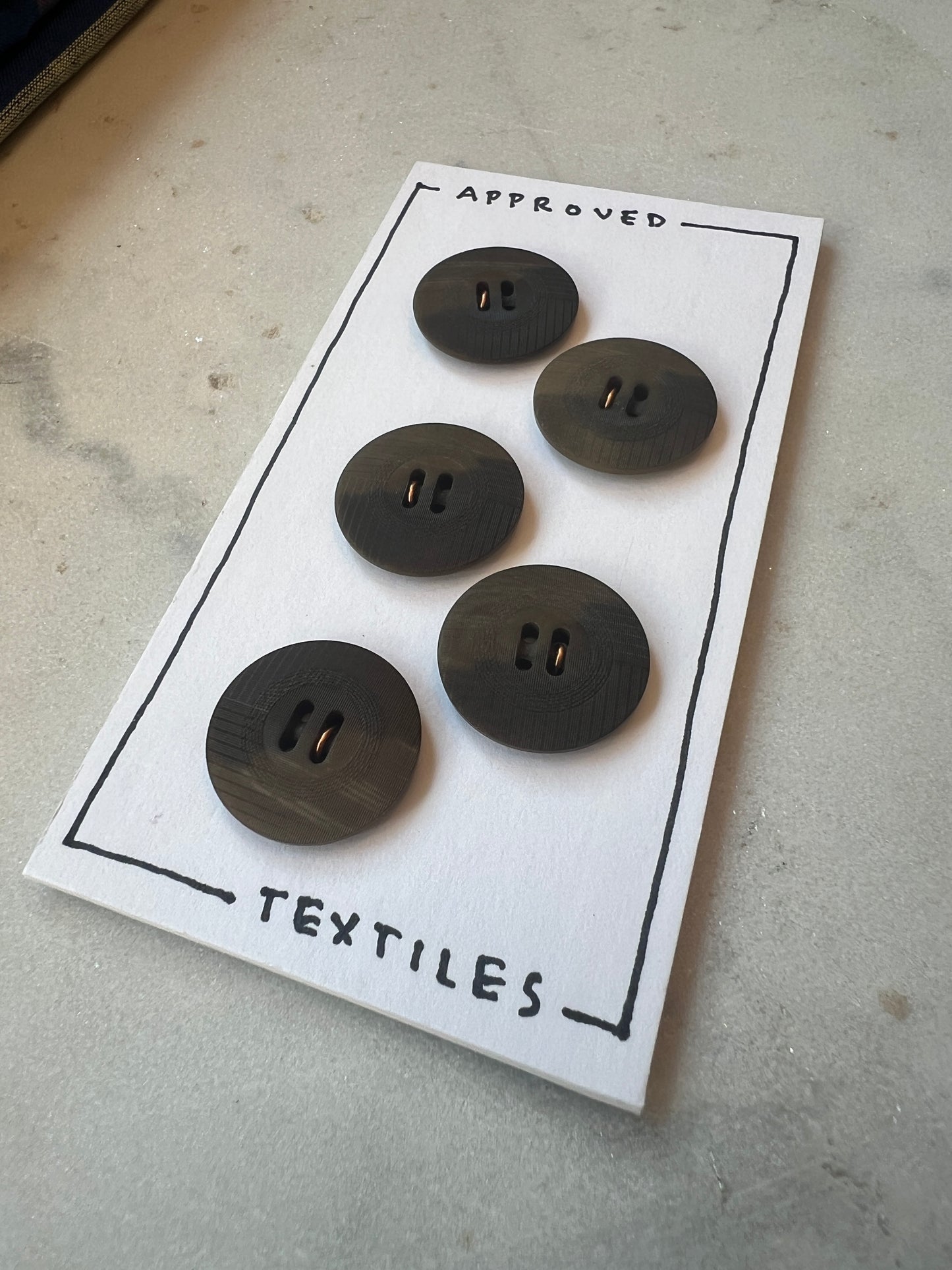 Matte Finish Tortoise Resin Buttons 20mm