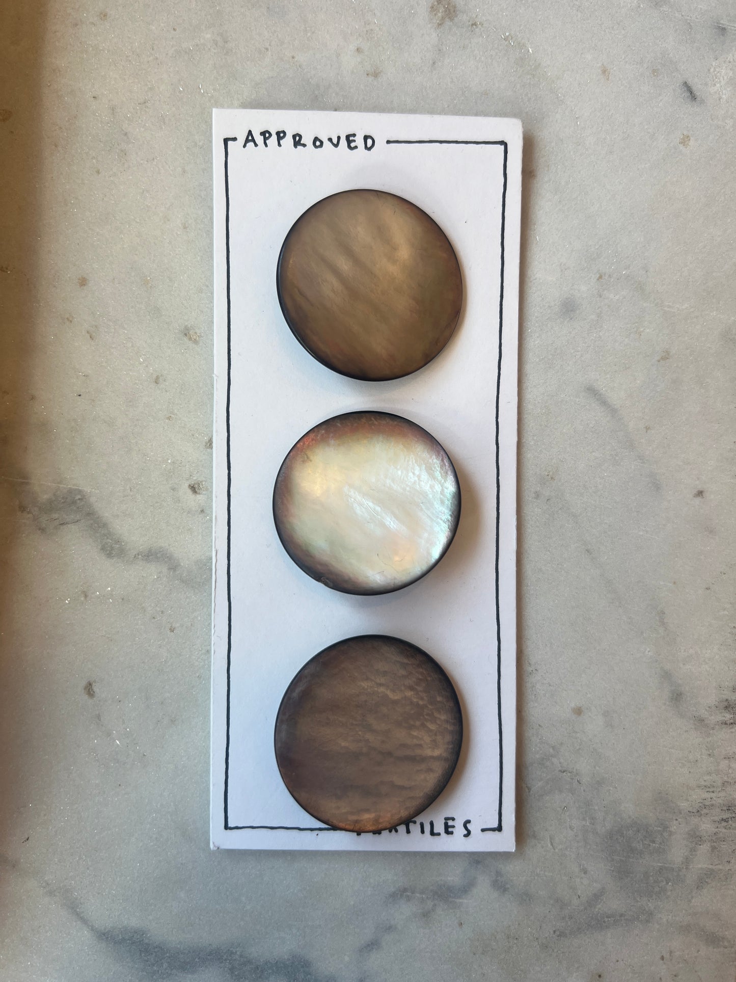 Large Smoky Pearl Buttons 42mm