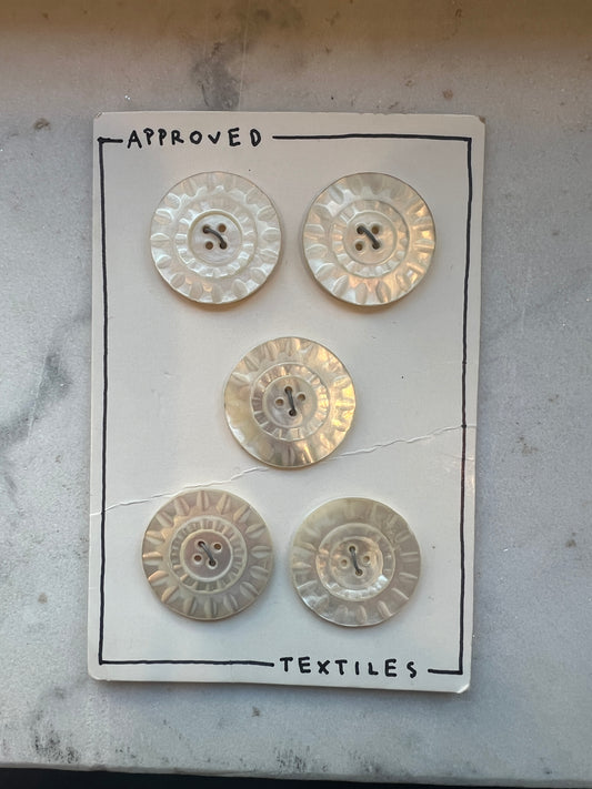 Vintage Carved Mother of Pearl Buttons
