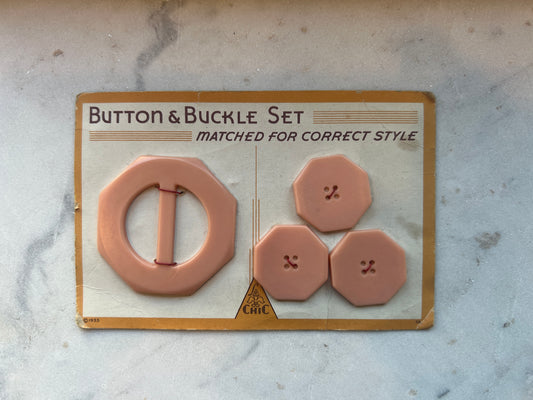 Chic Button and Buckle Set