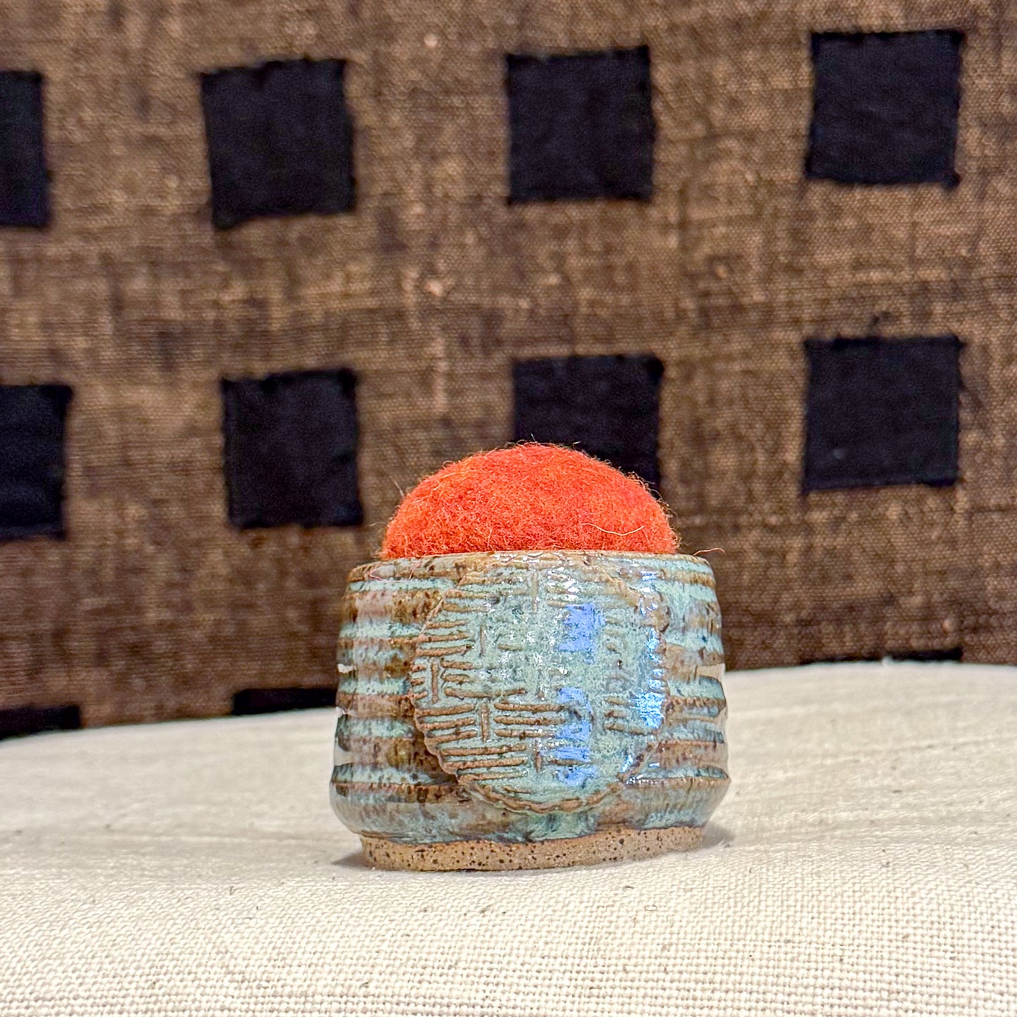 Handmade Ceramic Pin Cushion – One of a Kind