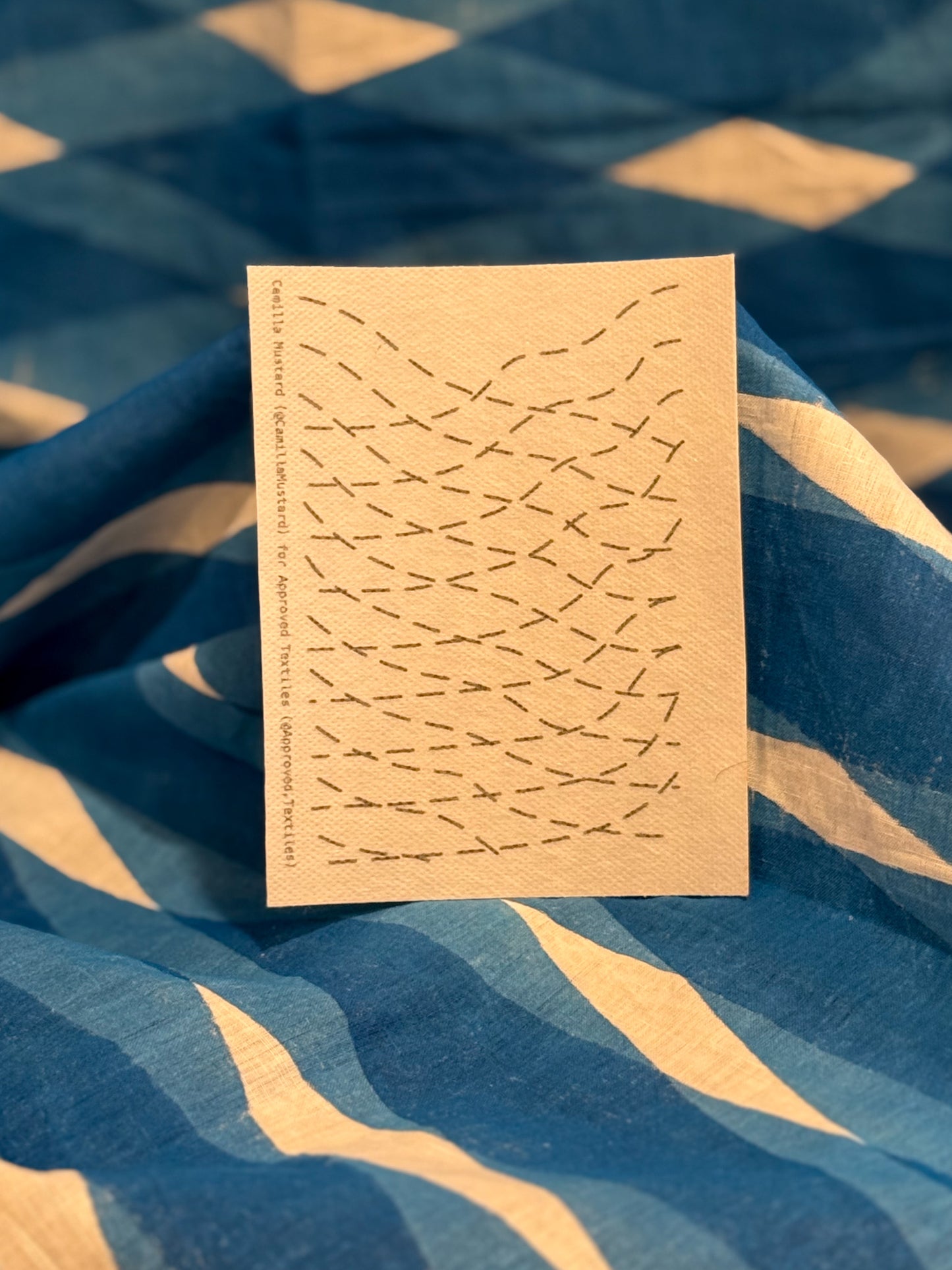 Camilla Mustard Visible Mending Patterns