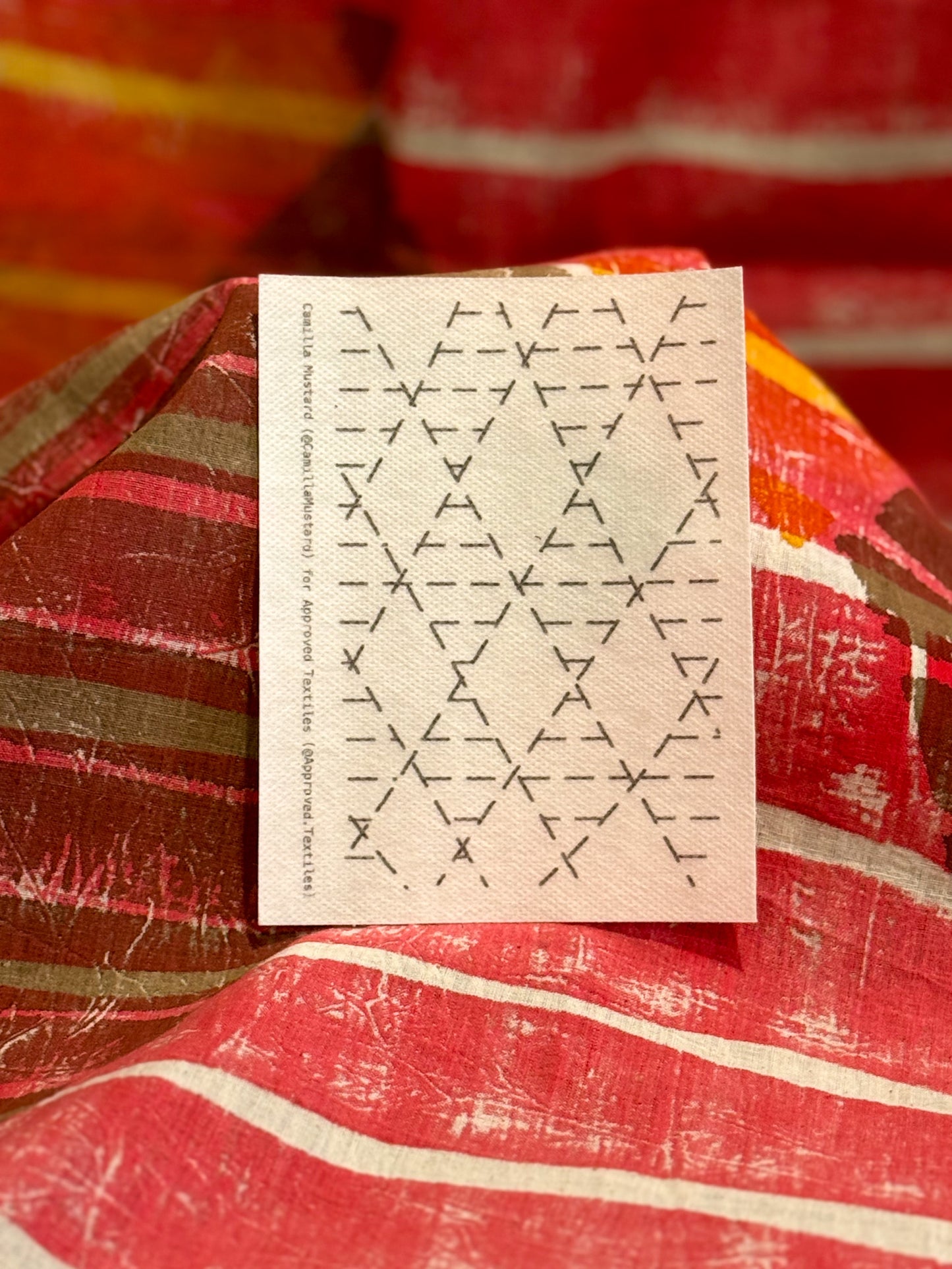 Camilla Mustard Visible Mending Patterns