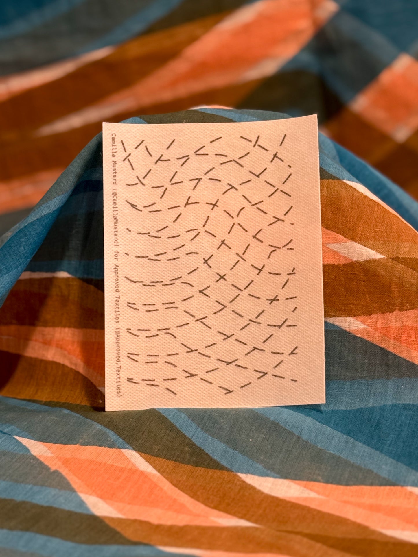 Camilla Mustard Visible Mending Patterns