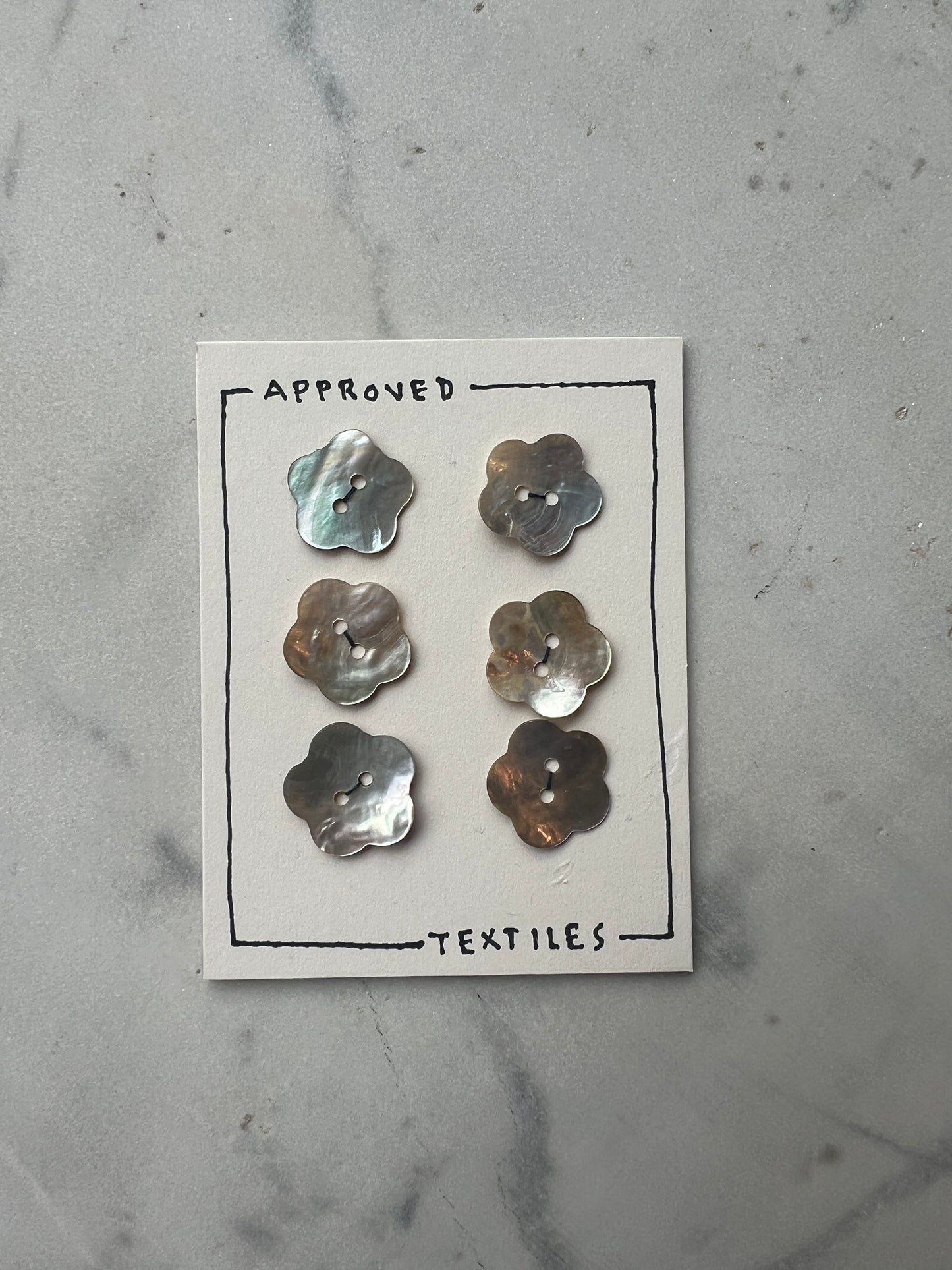 flower shaped shell buttons