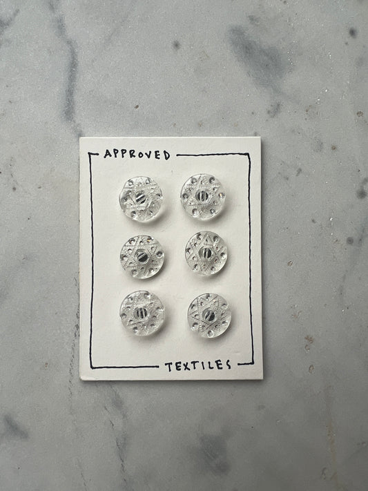 cast glass button set