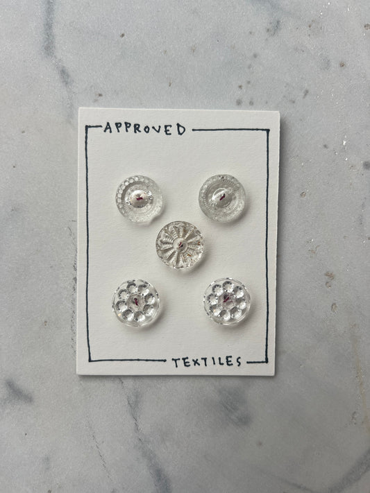 cast glass buttons