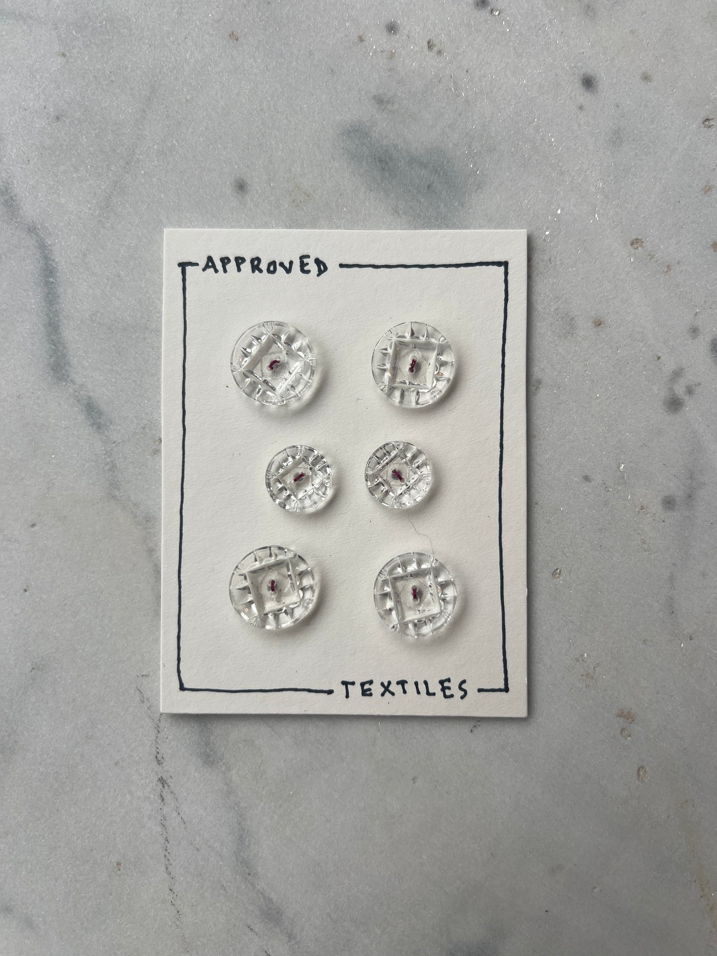 cast glass buttons