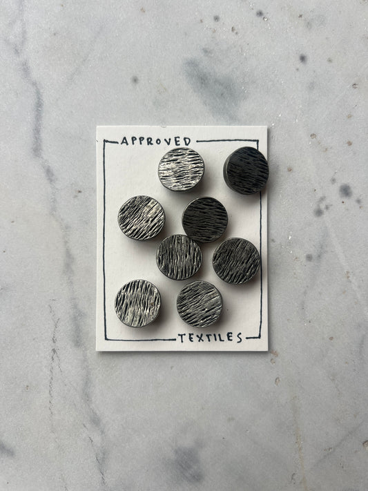 faux bois pewter coat buttons