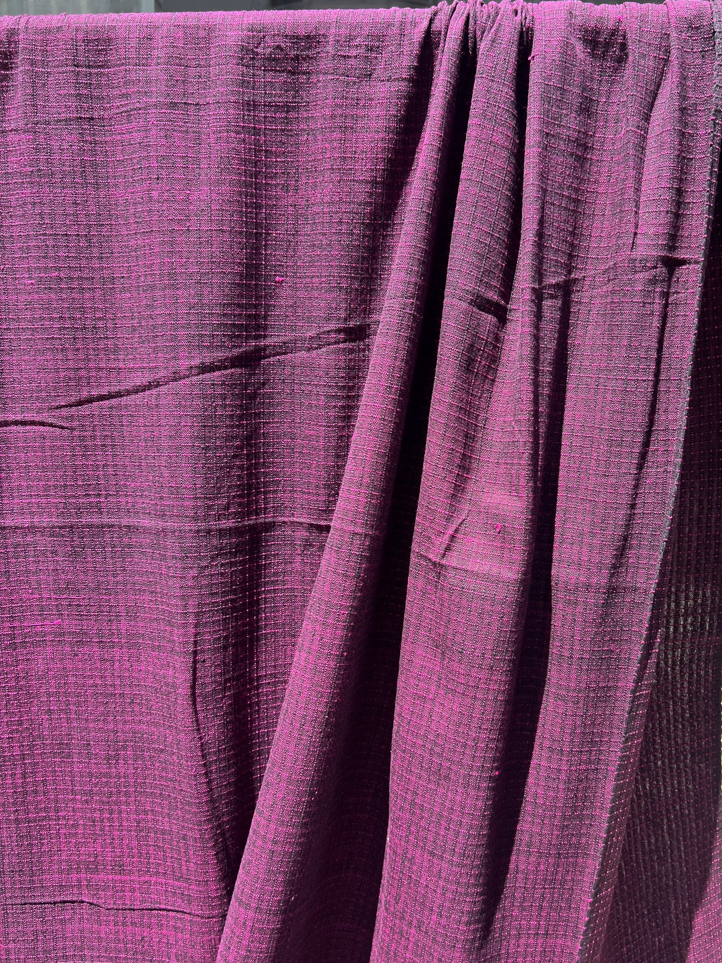 hot pink cord grid cotton