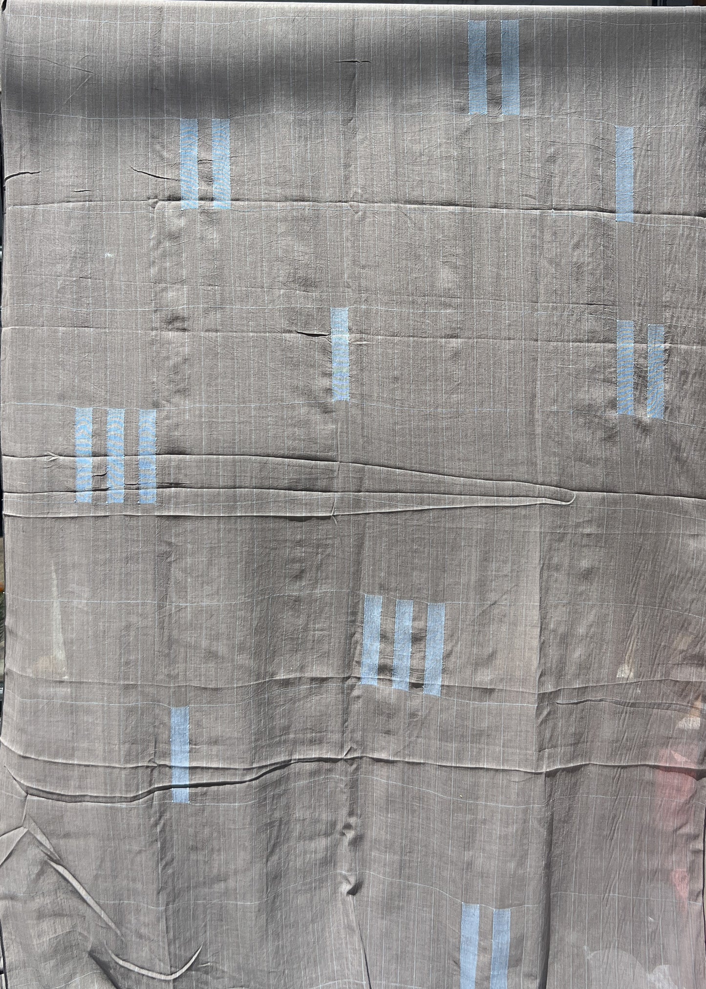 indigo and iron jamdani cotton