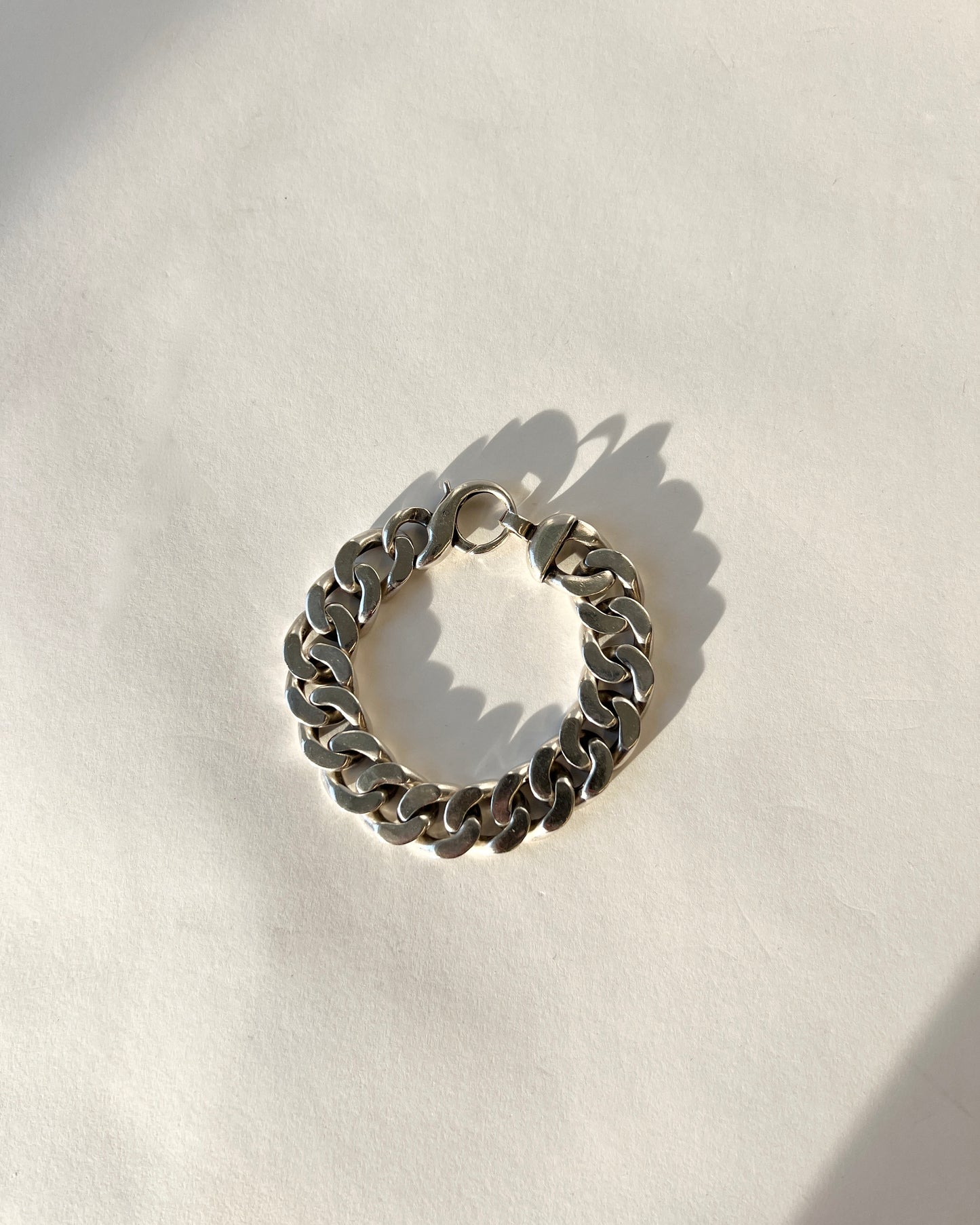 heavy silver chain bracelet