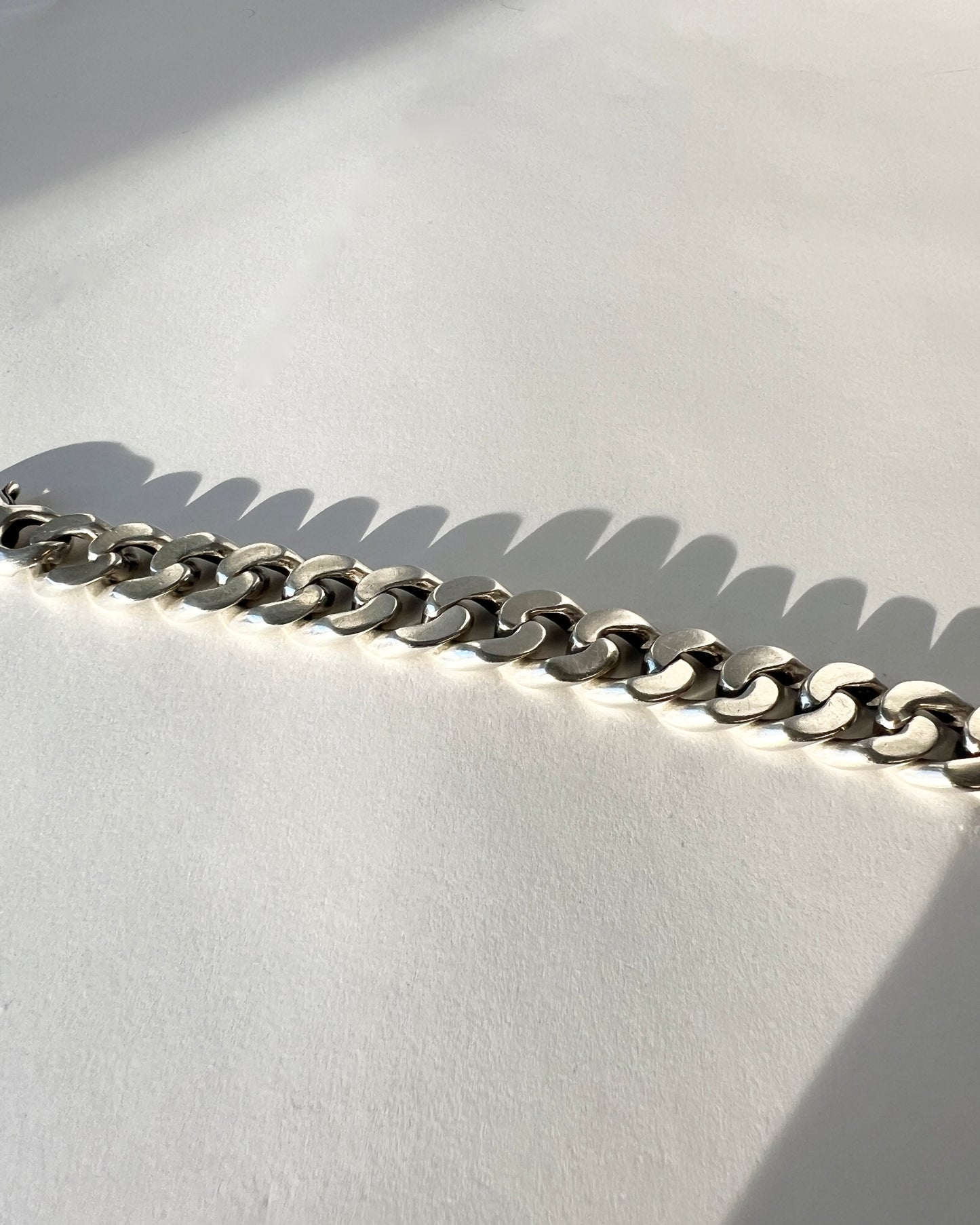 heavy silver chain bracelet