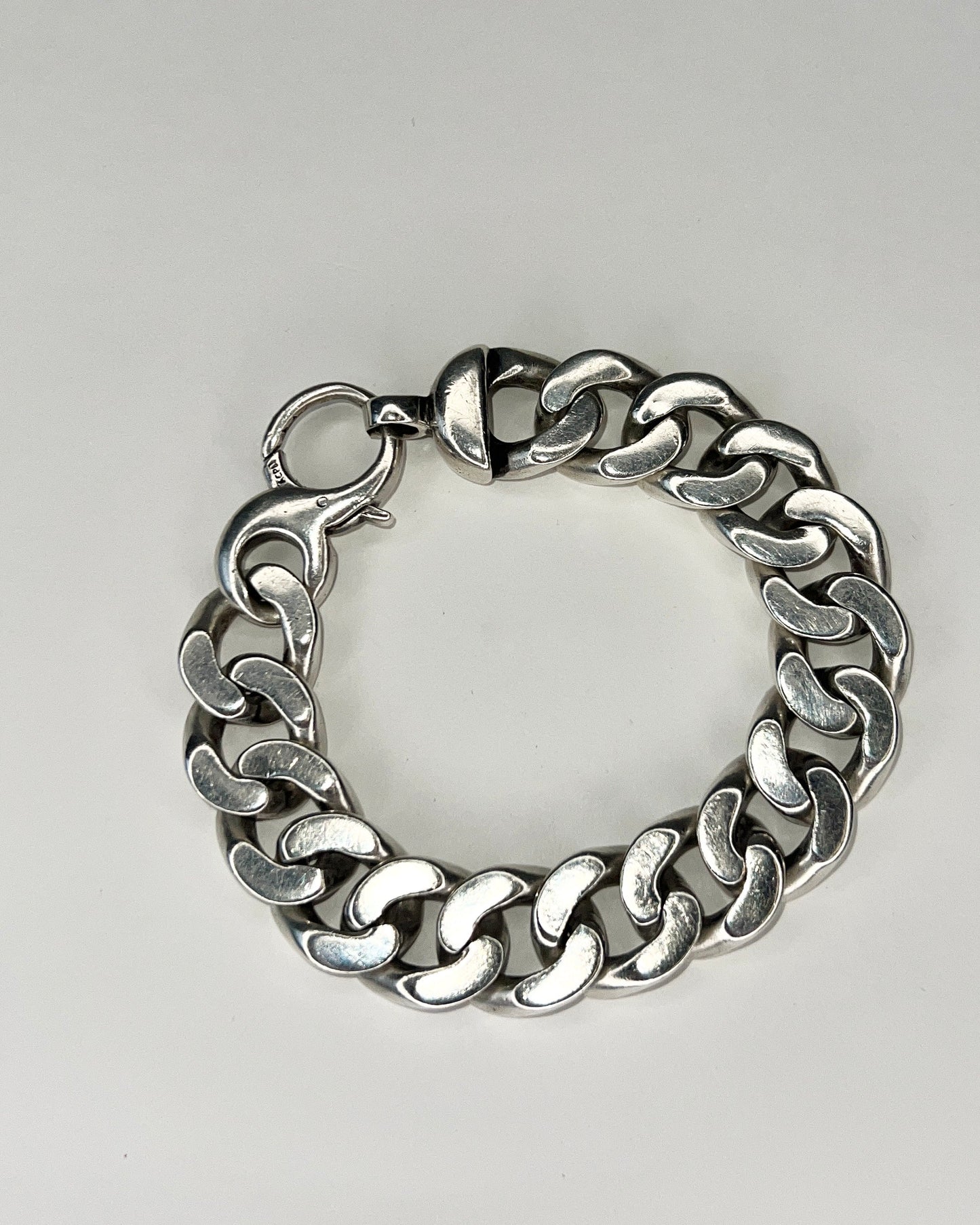 heavy silver chain bracelet