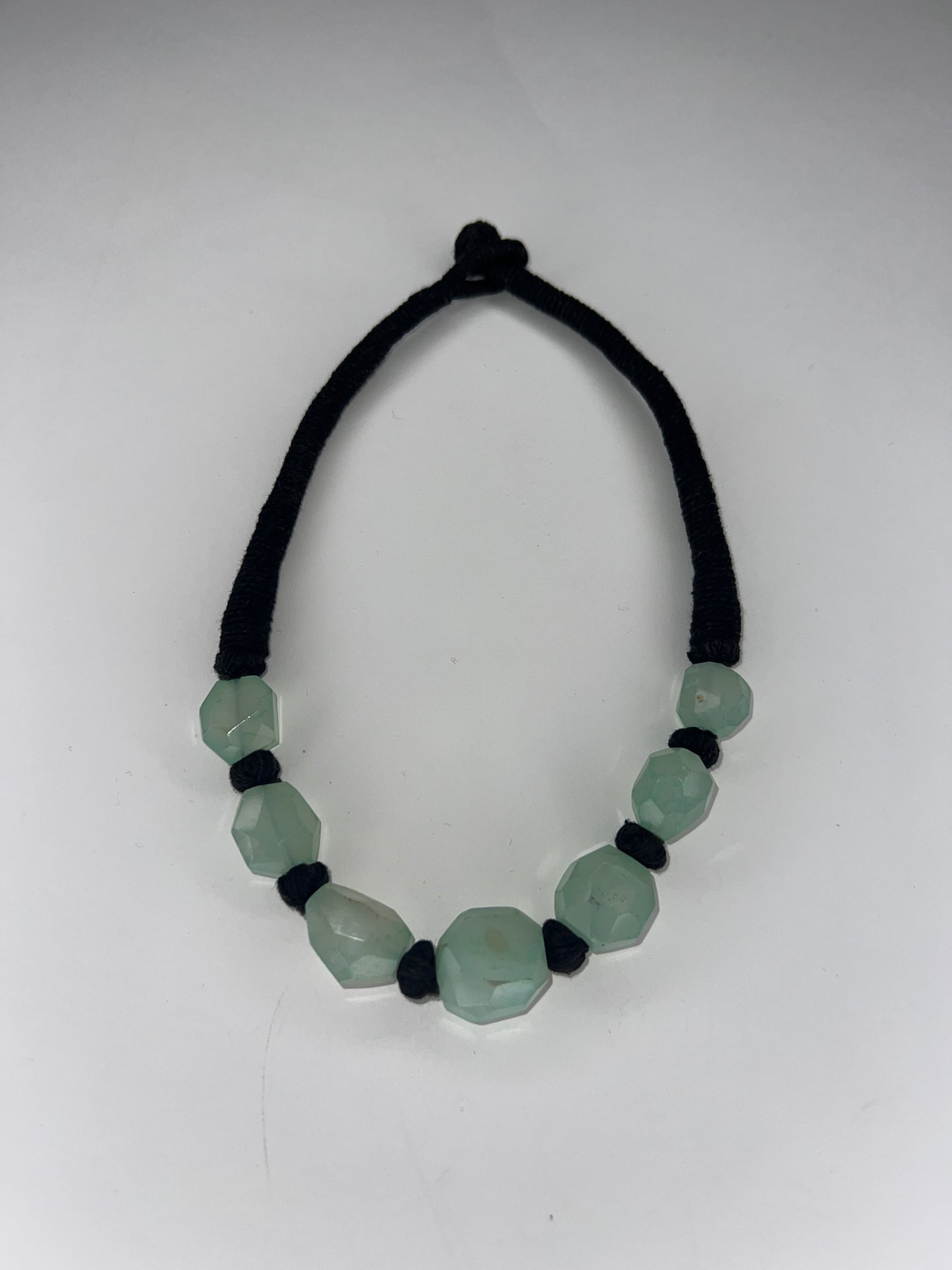 bead and linen necklace