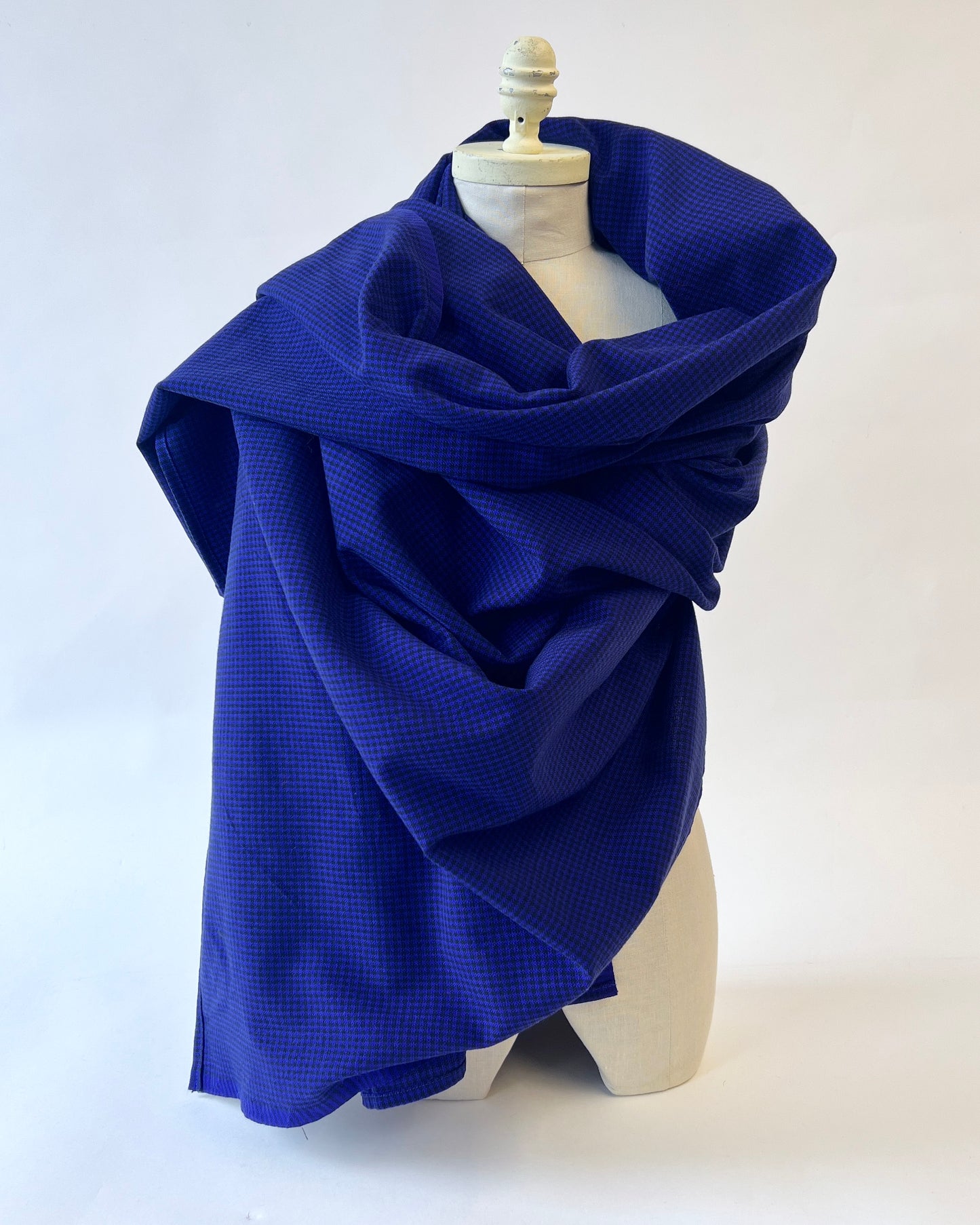 royal blue micro check Masaai Shuka