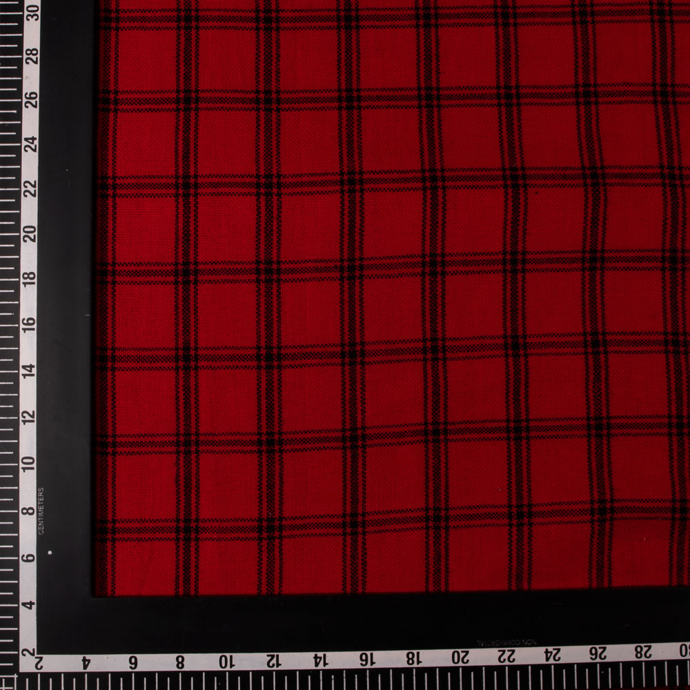 Scarlet Check cotton