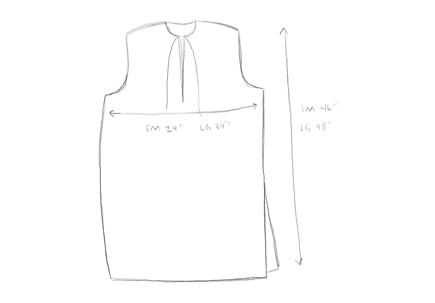 linen tie-neck caftan dress