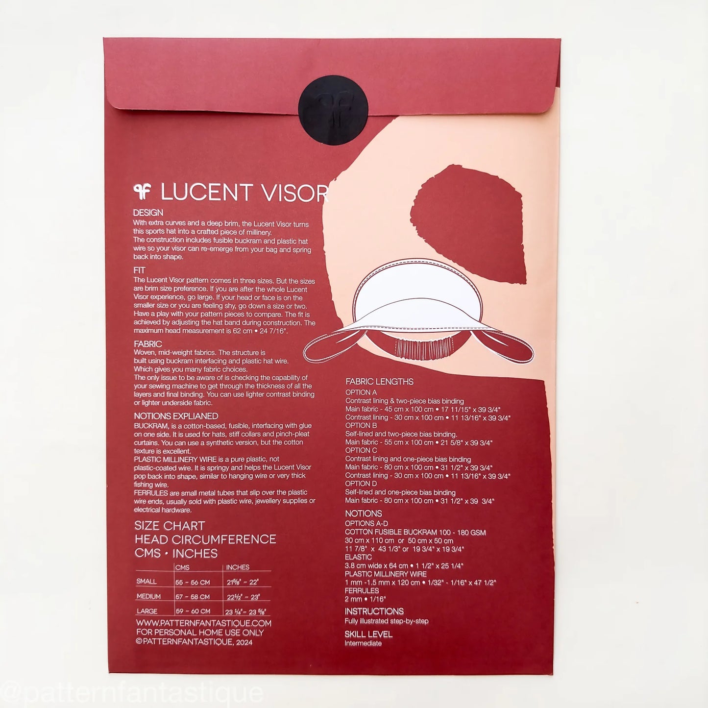 Lucent Visor Sewing Pattern