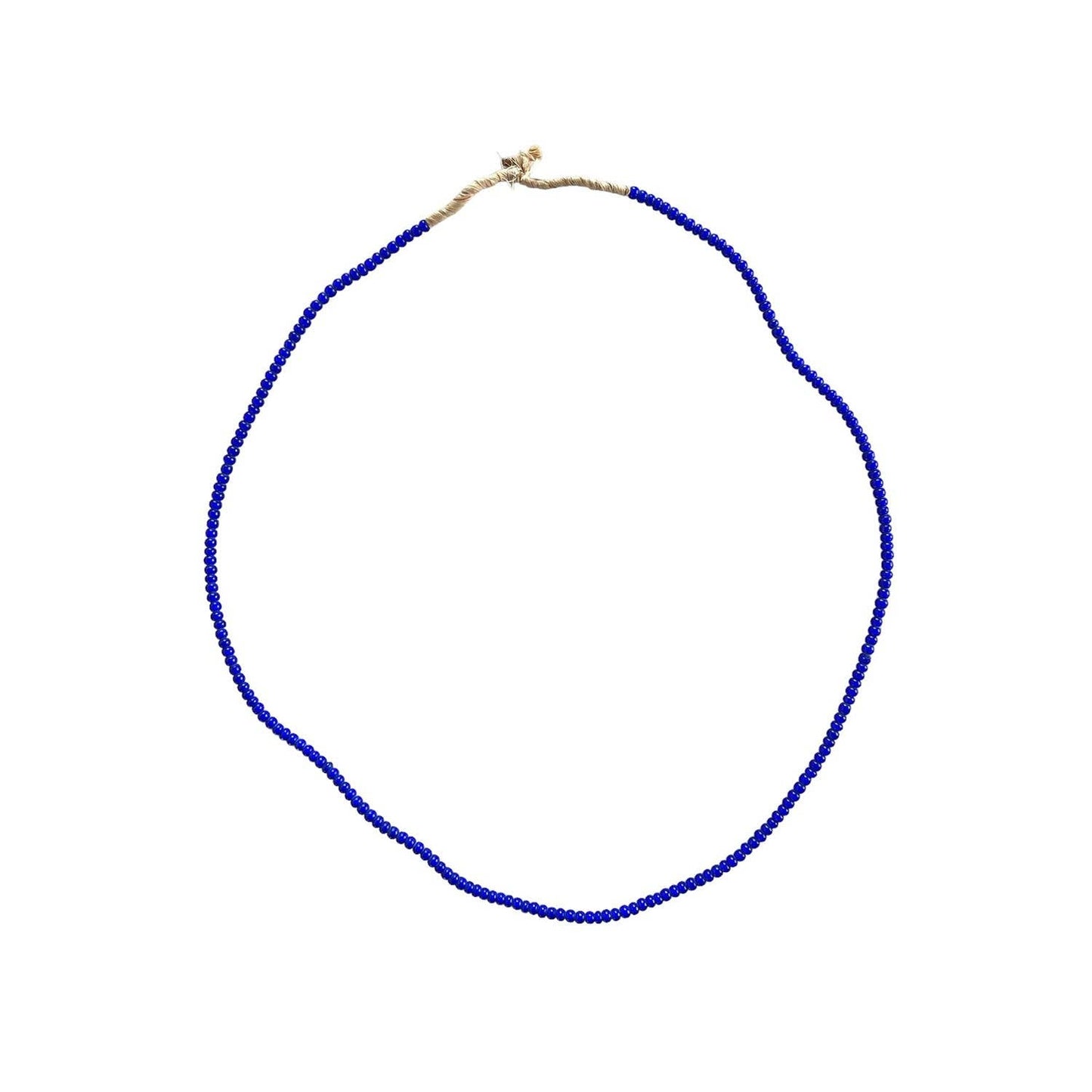 White Heart Glass Bead Blue