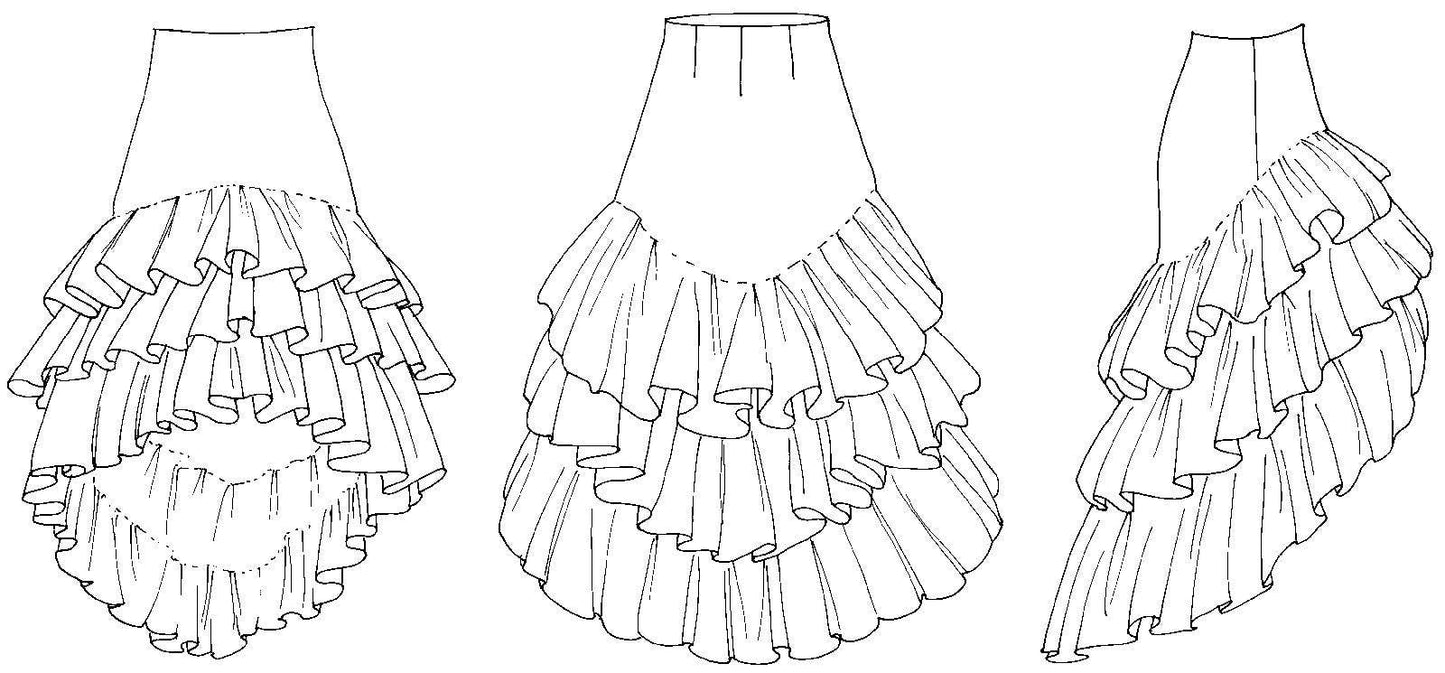 140 Flamenco Dress and Practice Skirt - Sewing Pattern