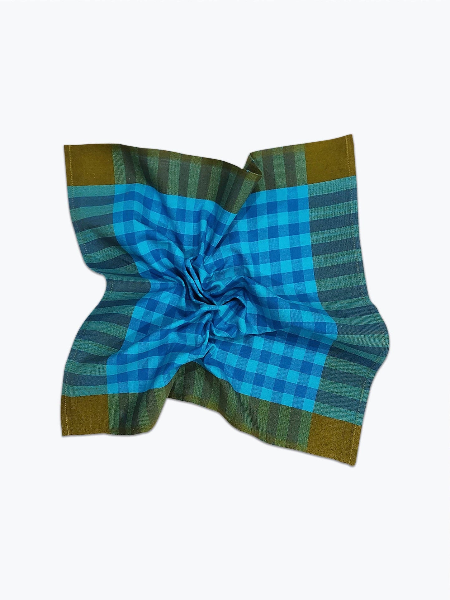 Grid Napkin Pair - Turquoise