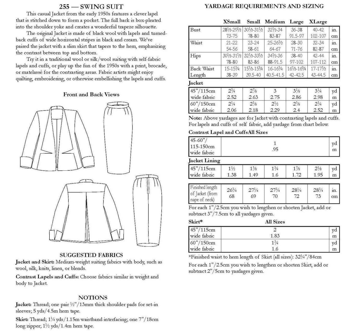 255 Swing Suit - Sewing Pattern