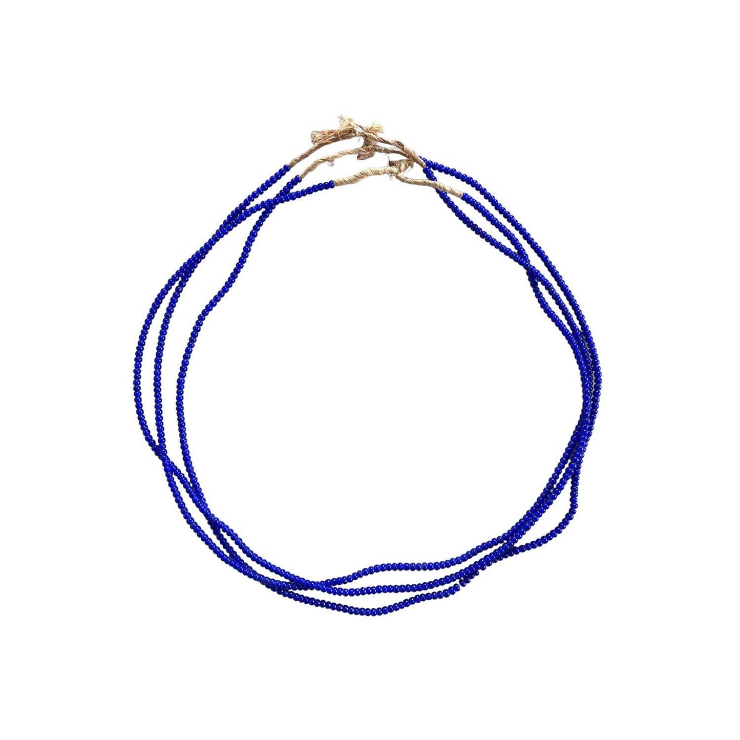 White Heart Glass Bead Blue